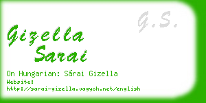 gizella sarai business card